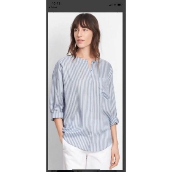 Vince Tops - Vince Navy and White Striped Blouse women Small